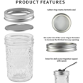 thumbnail image 3 of 40X Jar Lids and Rings for Ball Canning Jars Wide Mouth, Split-Type Lids Leak Proof,Reusable Canning Jar Lids Caps, 3 of 7