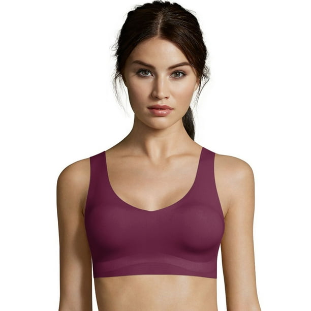 Hanes Womens Invisible Embrace Comfort Flex Fit Wirefree Bra, 3XL, Galactic  Red 