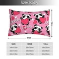 thumbnail image 4 of Disketp Pillow Covers Panda Heart Valentine Pink Pattern Throw Pillow Case Cushion Covers,Cushion For Bedroom,Couch,Home-20"X30", 4 of 9