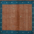 thumbnail image 1 of Ahgly Company Indoor Square Abstract Light Blue Contemporary Area Rugs, 7' Square, 1 of 4