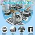 thumbnail image 3 of JUGAAD LIFE Kids Drum Set for Toddler 10-Piece Beginners Jazz Drum Set with Stools, Toys for Boys Girls Aged 3-14 Years Old Beginner Birthday Gift Black, 3 of 7