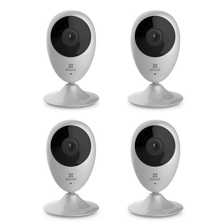 EZVIZ Mini O 720p HD Wi-Fi Smart Home Video Monitoring Security Surveillance Camera, Works with Alexa and Google Home – Four