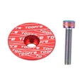 thumbnail image 2 of Tapas superiores de auriculares de bicicleta portátiles, cubierta de horquilla delantera de 1 1/8 ", aleación de aluminio, cubierta de vástago de Rojo DYNWAVEMX Sombrero de copa para auriculares de bicicleta, 2 of 6