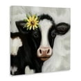 thumbnail image 4 of Stupell Industries Cow with Yellow Daisy Animals & Insects Painting Gallery Wrapped Canvas Art Print Wall Art, 24 x 24, 4 of 8