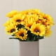 thumbnail image 4 of Ramo De 7 Cabezas De Girasol, Flor De Girasol De Seda Para Bodas, Decoración Del Hogar Para Bodas, 4 of 8