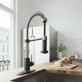 VIGO Edison Pulldown Spray Kitchen Faucet with Deck Plate, Stainless