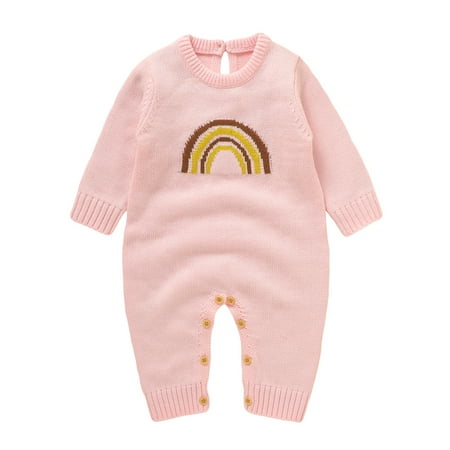 

New Born Clothes Baby Boy Boy Sleepers Sleepers Crawling Suit Onesie Baby Pink 80