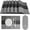 Grey Black, variant on 6pcs Placemats PVC Place Mats and Coasters Washable Non-Slip Heat Resistant Table Mats for Kitchen Dining Table Home Restaurant 12"×18", Sliver