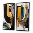 thumbnail image 3 of Designart "Contemporary Green Art Deco II" Abstract Transitional Framed Wall Art Set Of 2 - Green Abstract Framed Wall Art Set Of 2, 3 of 6