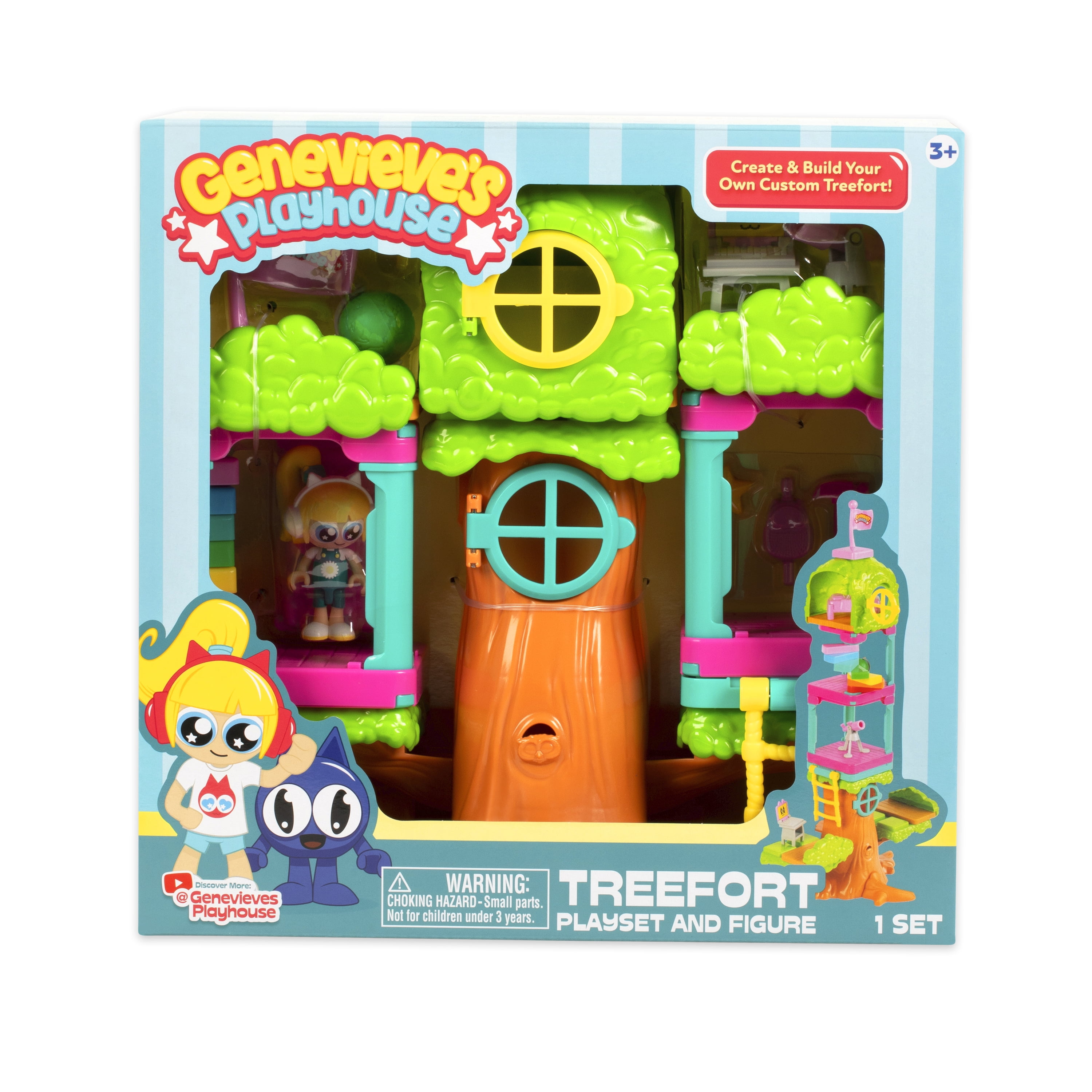 Genevieve's Playhouse Kids Educational Treefort Playset, Official Brand Merch Ages 3+