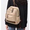 thumbnail image 6 of Small Backpack for Women, Cute Backpack Casual Work Daypack Purse for College Travel/Khaki, 6 of 8