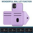 thumbnail image 5 of Allytech Galaxy A05 Wallet Case with Hand Wrist, Luxury PU Leather Shockproof RFID Blocking Cards Slots Stand Magnetic Closure Phone Case Cover for Samsung Galaxy A05, Purple, 5 of 8