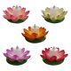 thumbnail image 1 of 5pcs 11.5cm LED Floating Lotus Lantern Wishing Water Lily Artificial Candle Flower Lanterns Pool Decor for Festival Party (White+Purple+Orange+Pink+Re, 1 of 3
