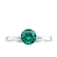 thumbnail image 4 of Rosec Jewels Lab Grown Emerald Solitaire Engagement Ring - 0.8 Ct - Round Emerald Ring for Women - AAAA Quality, 14K White Gold, US 3.50, 4 of 8