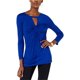 thumbnail image 1 of Blusa I-N-C con orificio para llave en la parte delantera para mujer Azul Mediano, 1 of 1