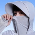 thumbnail image 3 of Sudadera con capucha y protección solar para hombre, ideal para uso diario, ciclismo y actividades al aire libre. XL Gris claro, 3 of 9