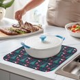 thumbnail image 2 of Dark Blue Christmas Pattern Dish Drying Mat for Kitchen 1 Pack, Ultra Absorbent Microfiber Dishes Drainer Mats,16x18in(41x46cm), 2 of 6