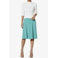 thumbnail image 6 of Women's Simple Foldover Stretch A-Line Flared Knee Length Skirt Comfy Stylish, 6 of 7