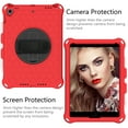 thumbnail image 5 of Allytech Shockproof Case for Apple iPad 10.2" 8th Gen 2020/ 7th Gen 2019 / iPad Air 3rd Gen 10.5", Heavy Duty Protection Adjustable Shoulder Strap Kickstand EVA Rubber Kids Friendly Cover, Red/Black, 5 of 6