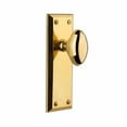 thumbnail image 7 of Grandeur 821322 Fifth Avenue Solid Brass Privacy Door Knob Set - Brass, 7 of 7