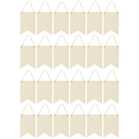 

TOYMYTOY 24 Pcs Wooden Slices Wooden Hanging Tags Birthday Party Wooden Ornaments