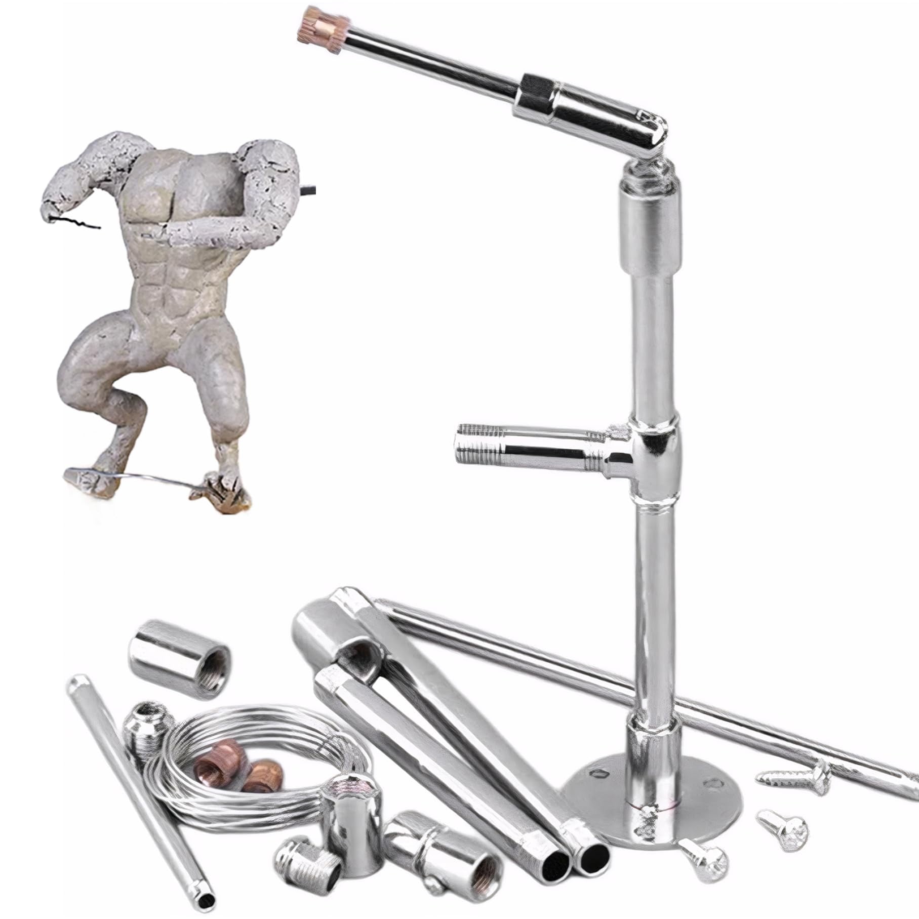 Professional Clay Modeling Bracket Featuring Heavy Duty Metal Frame For Art Displays