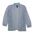thumbnail image 1 of Alfani Womens Mixed Media Cardigan Sweater, Blue, X-Large, 1 of 1