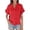 Red, variant on Womens Blouses Summer Fashion Daily Casual Solid Spread Collar Button Down Shirt