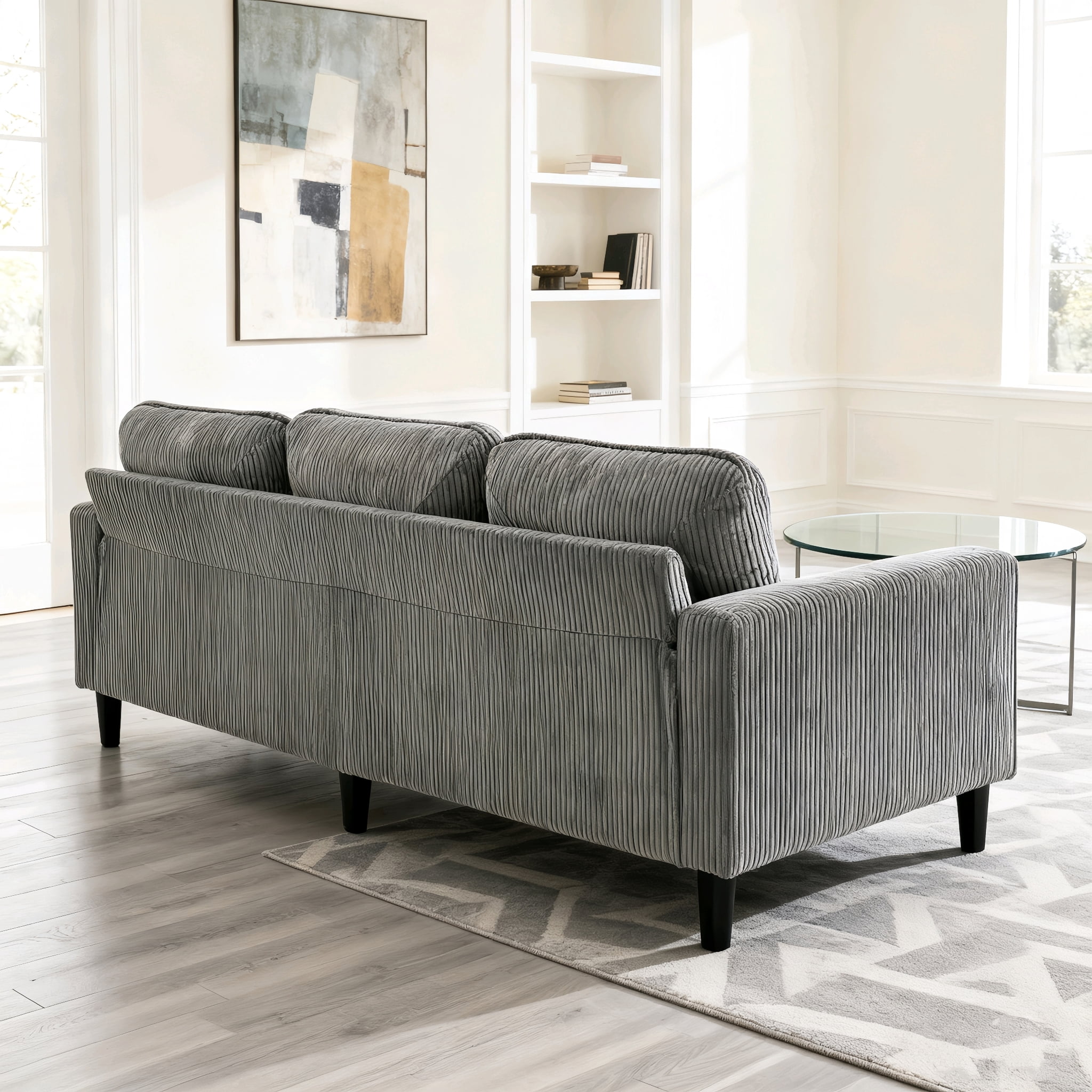 3-Seater L-Shaped Sofa in Light Grey, Features Storage Ottoman, USB Ports, Cup Holders and Magazine Pockets for Enhanced Convenience