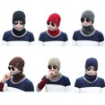 thumbnail image 2 of Guardurnaity Gorro de lana Coral Unisex para hombre y mujer, gorro de lana, conjunto de bufanda, gorro de punto trenzado, terciopelo cálido, Sombreros, 2 of 6