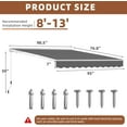 thumbnail image 2 of MEETWARM 8.2'x 6.5' Patio Awning Retractable Awning Cover for Sunshade Shelter, Outdoor Patio Canopy with Manual Crank Handle/Water-Resistant 280g/m² Polyester for Patio, Yard, Balcony, Gray, 2 of 7