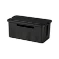 thumbnail image 2 of Power Strip Cable Management Box – Large Desktop Cord Organizer for Surge Protector, Adapter, Hide Computer TV Wires for Home Office, 2 of 6