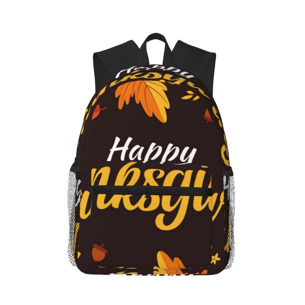 Easygdp Happy Thanksgiving 1 Mochila Casual para Portátil, Mochila para Escuela, Viajes, Negocios
