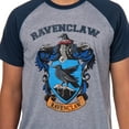 thumbnail image 4 of Harry Potter Hogwarts Castle Men's House Crest 2 Piece Raglan Pajama Short Set Gryffindor Slytherin Ravenclaw Hufflepuff, 4 of 7