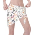 thumbnail image 3 of Geaub Watercolor Floral Women's Short Wrap Skirt, Beach Sun Protection Shawl, Swimsuit Bra, Swimwear Tunic, 3 of 7