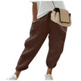 thumbnail image 3 of SNKSDGM Women's Plus Womens Dress Pants High Waisted Tall Work Pants Women Straight Leg Stretch Women Fashion Print Casual Pocket Wide Leg Pants Elastic Waist Loose Ankle Length Trousers, 3 of 5