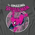 thumbnail image 3 of Marvel Comics Retro Spider-Man Vintage Swinging Web Action Men's T Shirt (Charcoal, S-XXXL), 3 of 4