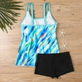 thumbnail image 6 of Homenesgenics Swim Suits for Women 2026 Tankini Bikini Women's Tie-Dyed Contrast Color Camisole Shoulder Backless Swimsuit Plus Size Two Piece Bathing Suits Blue XXXL, 6 of 6