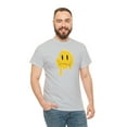 thumbnail image 5 of Dripping funny smiley emoji graphic t shirt Unisex Heavy Cotton Tee, 5 of 8