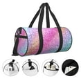 thumbnail image 5 of Easygdp Fun Rainbow Pink Travel Bag, Camping, Weekend, Carry On Overnight Duffel Bag with Shoulder Strap, 5 of 8