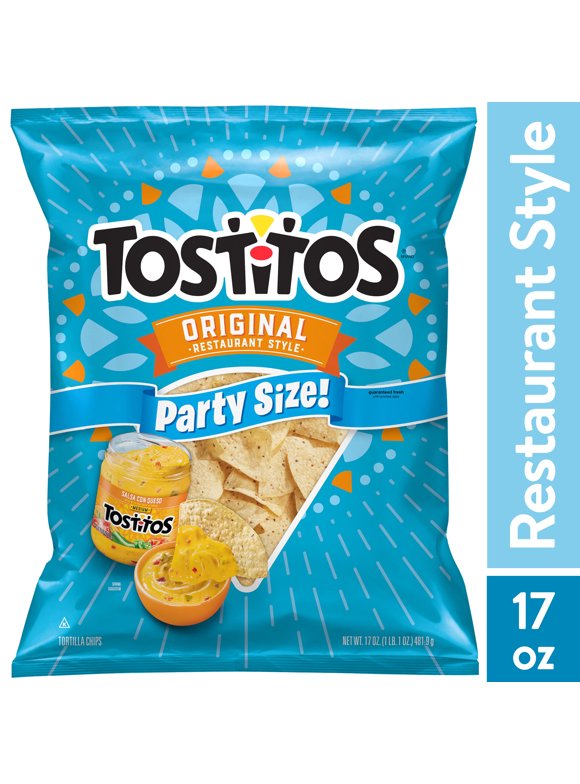 Tostitos Original Restaurant Style Tortilla Chips, Party Size, 17 oz Bag