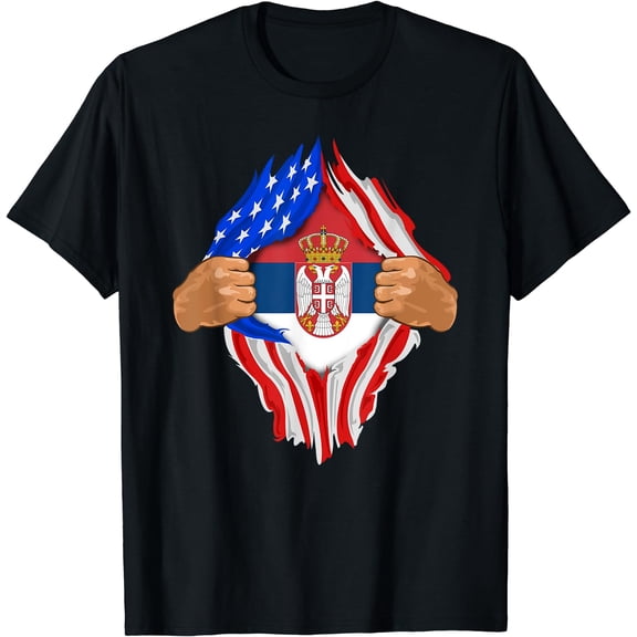 Serbian Blood Inside Me T-Shirt | Serbia Flag Gift