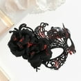 thumbnail image 4 of Unique Bargains 1 Pce Masque de Fête Rose Phénix Noir Rouge Dentelle, 4 of 5