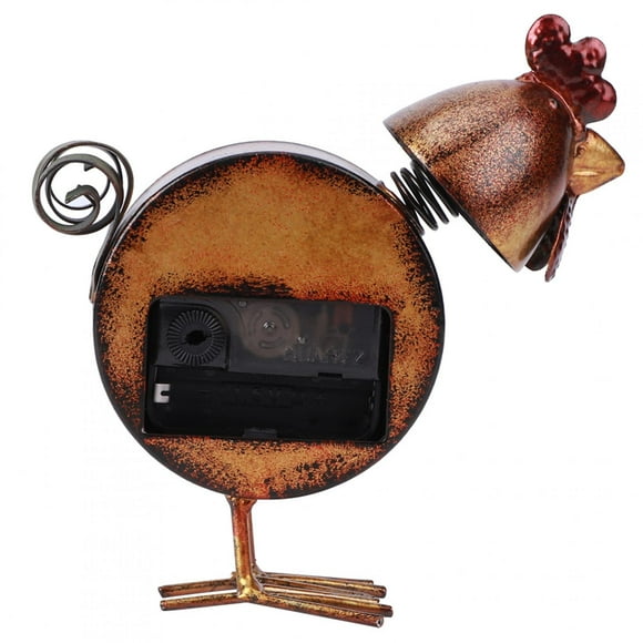 Domqga Iron Clock,European Retro Style Chicken Shaped Iron Clock Desk Table Clock Home Ornament Craft Gifts,Retro Clock