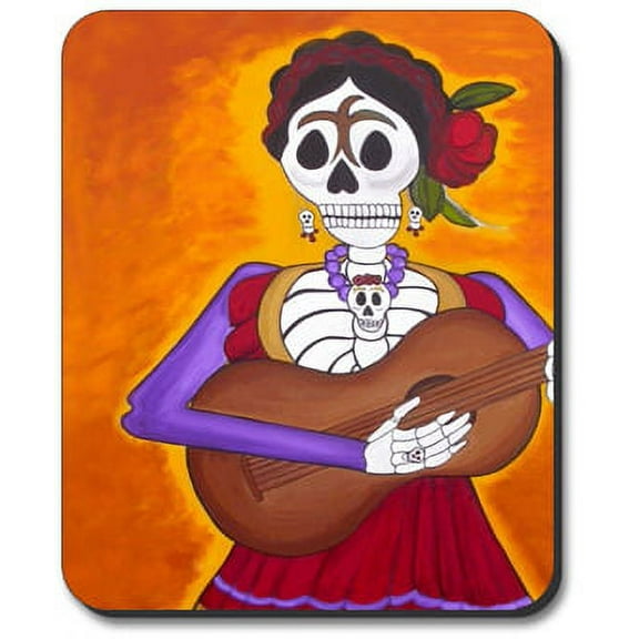 Art Plates Mouse Pad - Flor Y Cano Day of the Dead