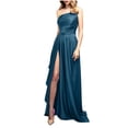 thumbnail image 2 of Leesechin Deals Formal Dresses for Women Plus Size High Split Prom Dresses Sequin Prom Party Ball Gown Sexy Gold Evening Bridesmaid Neck Long Dress on Clearance, 2 of 8