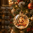 thumbnail image 6 of Glowing Christmas Story Ornament, 3.15in Light-Up Mini Holiday Scene with Warm LED Light, Festive Keepsake Gift for Home Christmas Party Tree Mantel Holiday Decoration, F, 6 of 7