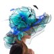 thumbnail image 2 of SAYOO Sombrero de mujer elegante tela de malla plegada con flores adornadas con cornisa ancha SAYOO  moda, 2 of 4