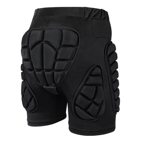Padded Shorts Snowboarding Skiing for Women Men, Skating Butt Pad Guard, Impact Crash Pants Shorts Hip Protection 3XL Pants length 47.5cm, hip circumference 110cm, waist circumference 81-91cm