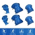 thumbnail image 2 of 6Pcs Kids Skating Wrist Elbow Knee Pads Protective Gear Set Brace Guard Blue, 2 of 2